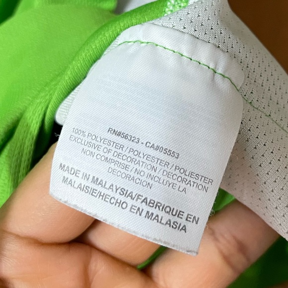 Green Nike Dri- Fit Workout Short Sleeve T-shirt Tee Top Shirt Size M EUC - Picture 6 of 7